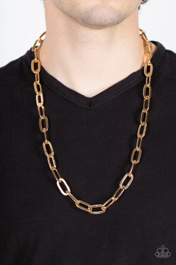 Paparazzi Necklace ~ Urban Quarterback - Gold