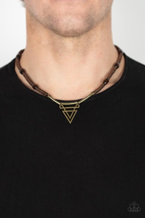 Paparazzi Necklace ~ Arrowed Admiral - Brass