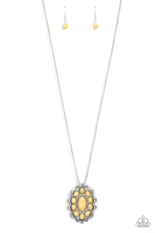 Paparazzi Necklace ~ Mojave Medallion - Yellow