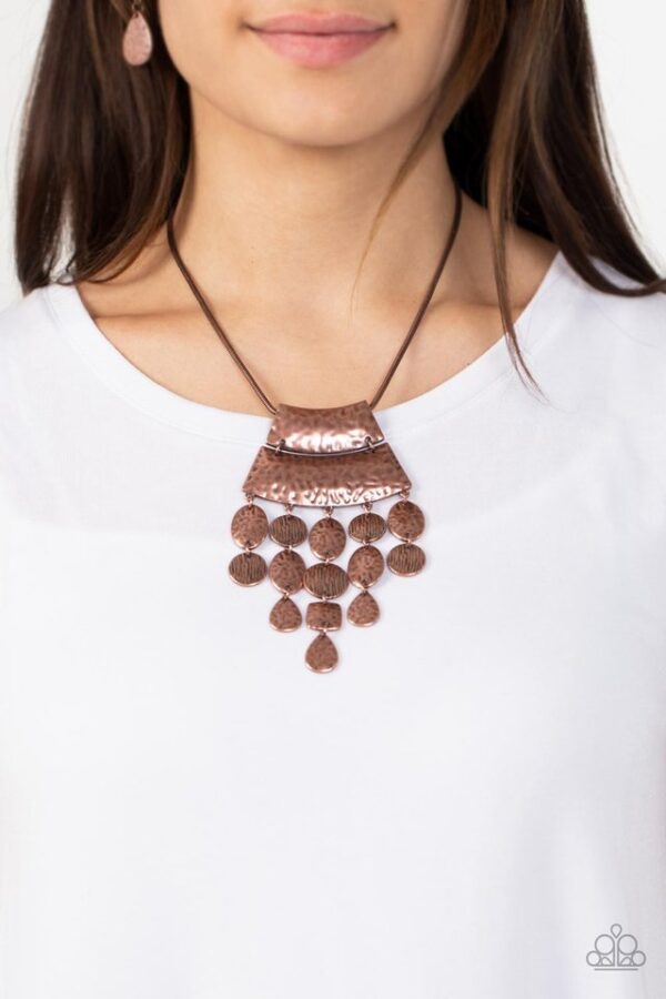 Paparazzi Necklace ~ Totem Trek - Copper