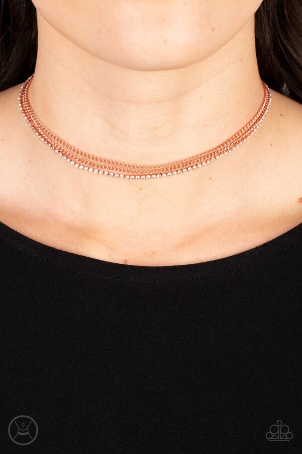 Paparazzi Necklace ~ Glitzy Gusto - Copper