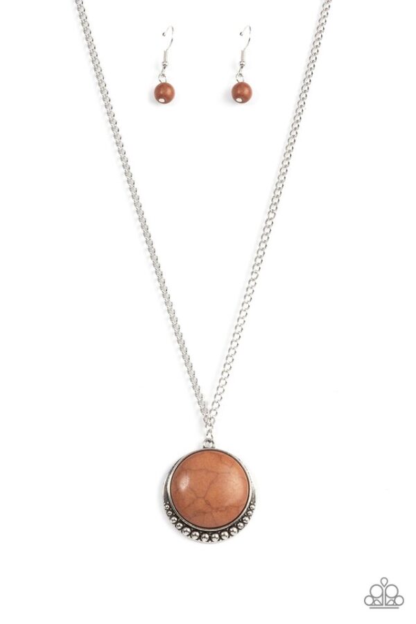 Paparazzi Necklace ~ Mojave Moon - Brown