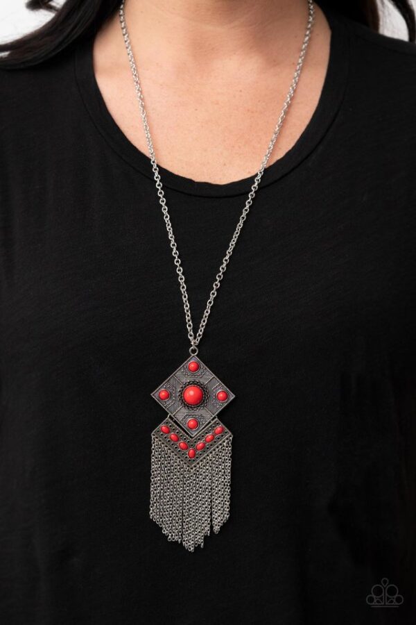 Paparazzi Necklace ~ Kite Flight - Red