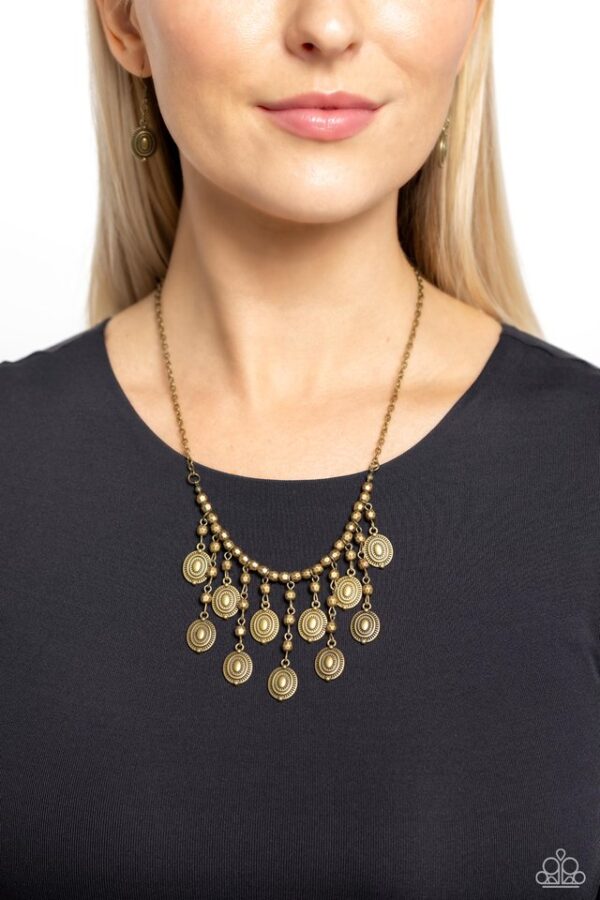 Paparazzi Necklace ~ Leave it in the PASTURE - Brass