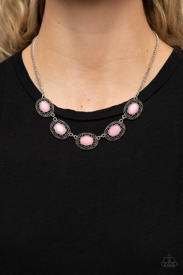 Paparazzi Necklace ~ Sunshiny Shimmer - Pink