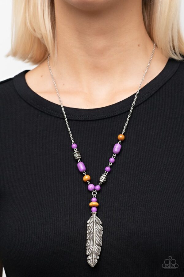 Paparazzi Necklace ~ Watch Me Fly - Purple