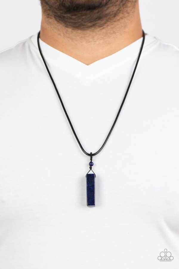 Paparazzi Necklace ~ Comes Back ZEN-fold - Blue