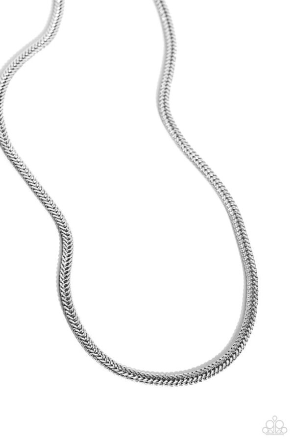 Paparazzi Necklace ~ Downtown Defender - Silver