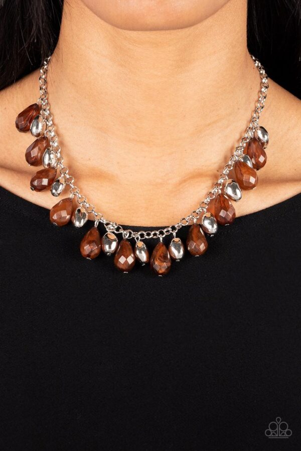 Paparazzi Necklace ~ Summertime Tryst - Brown