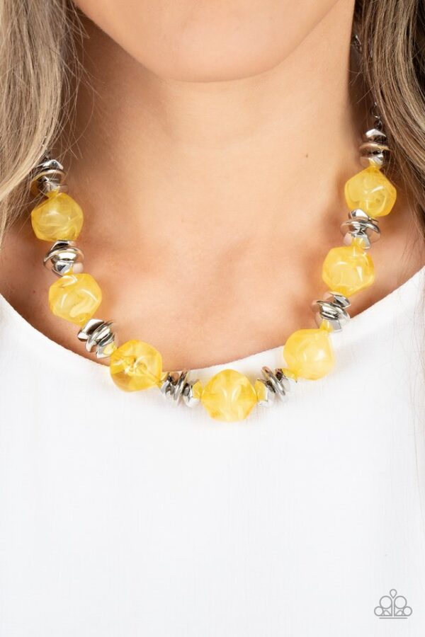 Paparazzi Necklace ~ Island Ice - Yellow