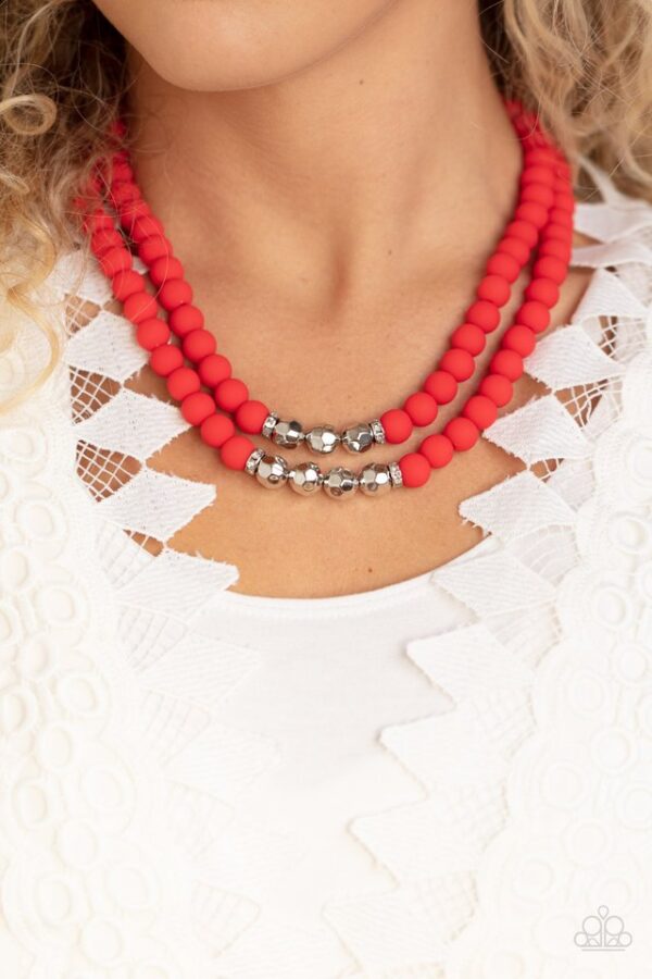 Paparazzi Necklace ~ Summer Splash - Red