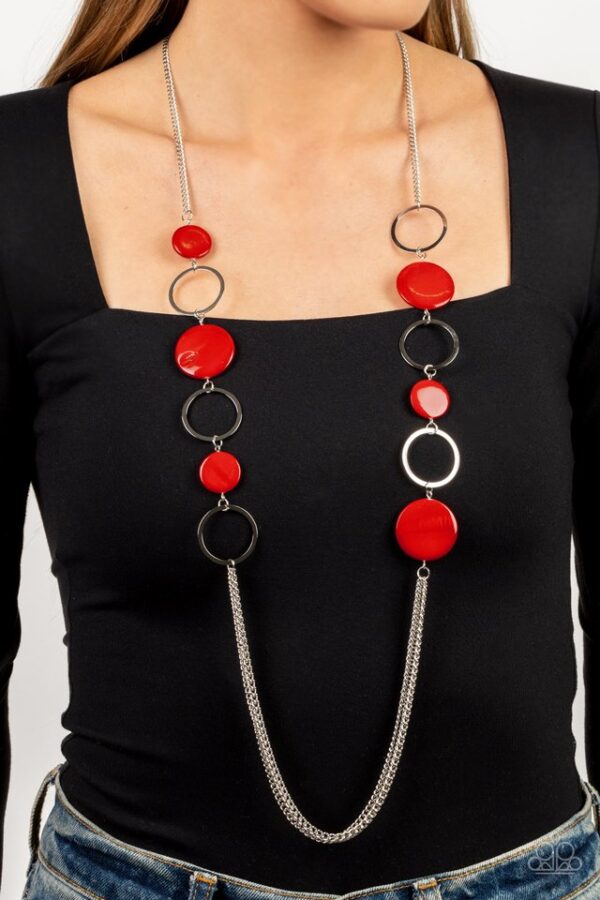 Paparazzi Necklace ~ Beach Hub - Red