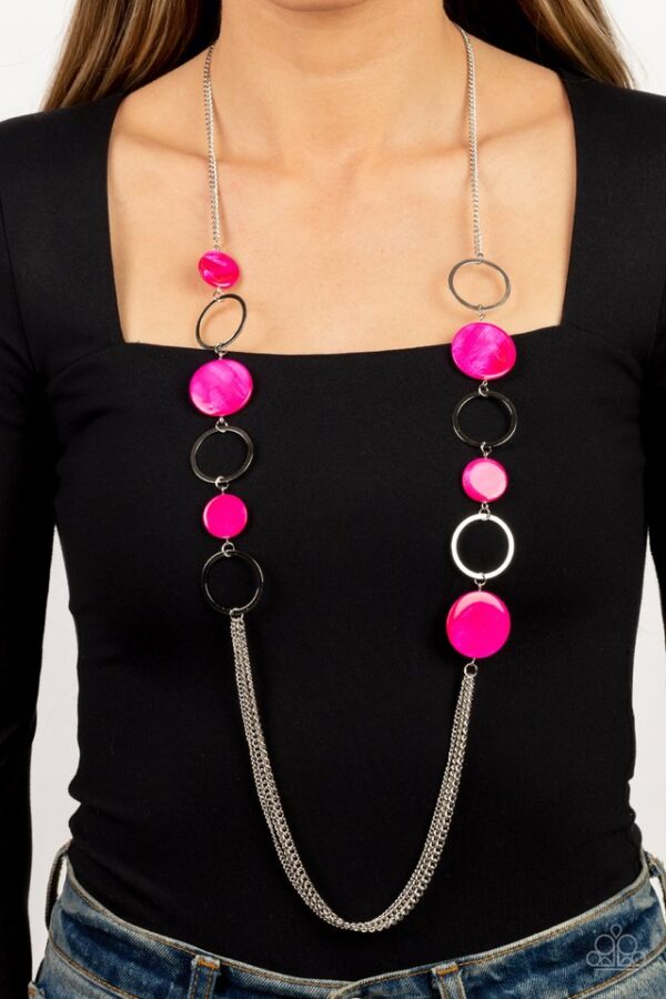 Paparazzi Necklace ~ Beach Hub - Pink