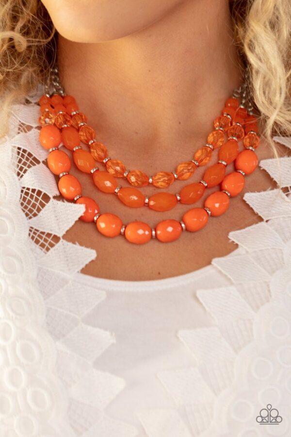 Paparazzi Necklace ~ Tropical Hideaway - Orange