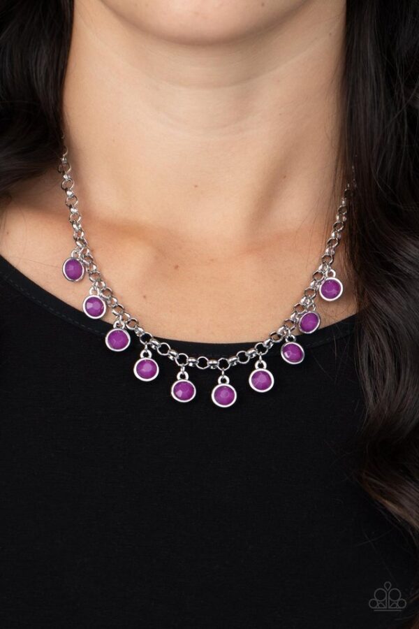 Paparazzi Necklace ~ Moonbeam Magic - Purple