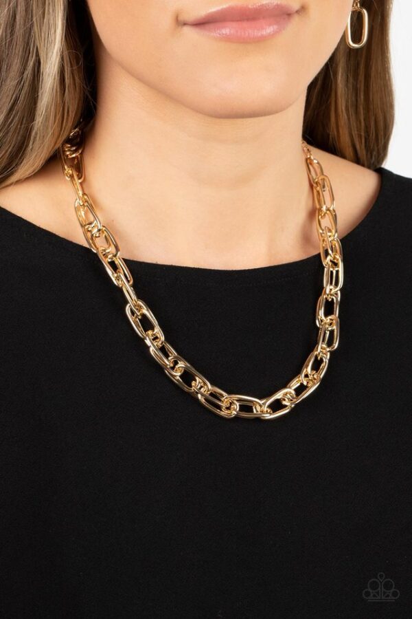 Paparazzi Necklace ~ Tough Call - Gold