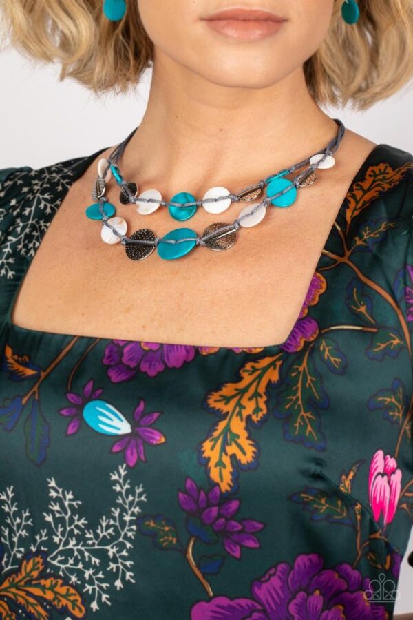 Paparazzi Necklace ~ Barefoot Beaches - Blue