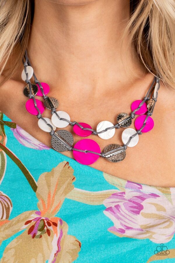 Paparazzi Necklace ~ Barefoot Beaches - Pink