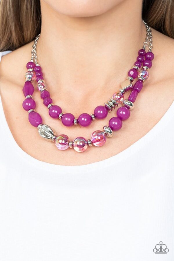 Paparazzi Necklace ~ Mere Magic - Purple