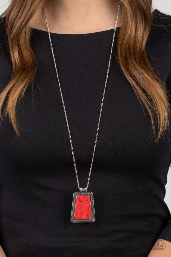 Paparazzi Necklace ~ Private Plateau - Red