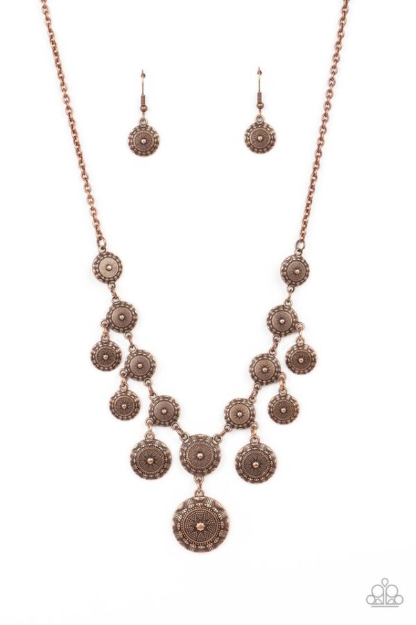 Paparazzi Necklace ~ Sahara Stars - Copper