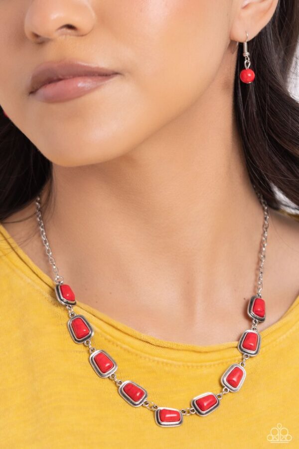 Paparazzi Necklace ~ Southern Safari - Red