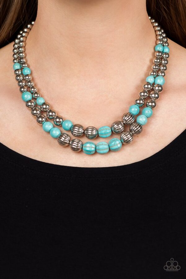 Paparazzi Necklace ~ Country Road Trip - Blue