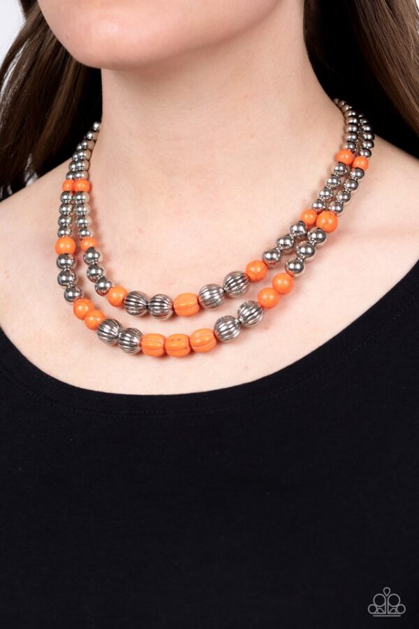 Paparazzi Necklace ~ Country Road Trip - Orange