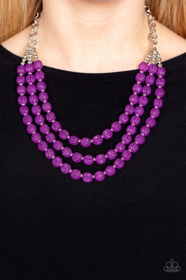 Paparazzi Necklace ~ Summer Surprise - Purple