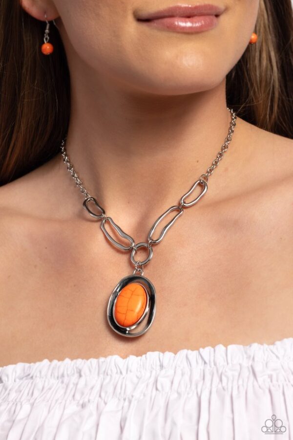 Paparazzi Necklace ~ Sandstone Stroll - Orange