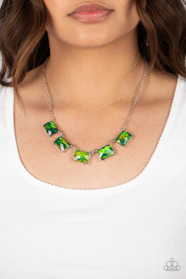 Paparazzi Necklace ~ Opalescent Oblivion - Green