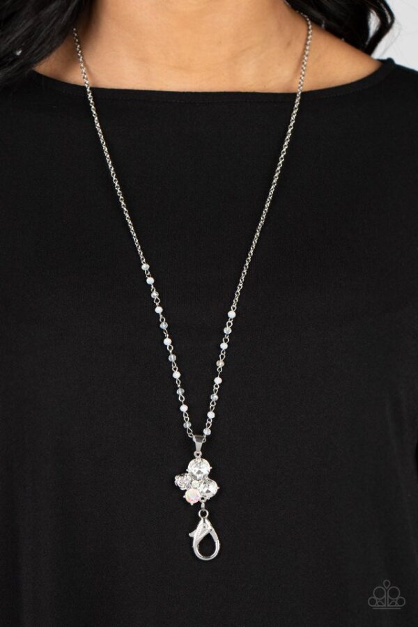 Paparazzi Necklace ~ Rainbow Bloom - White