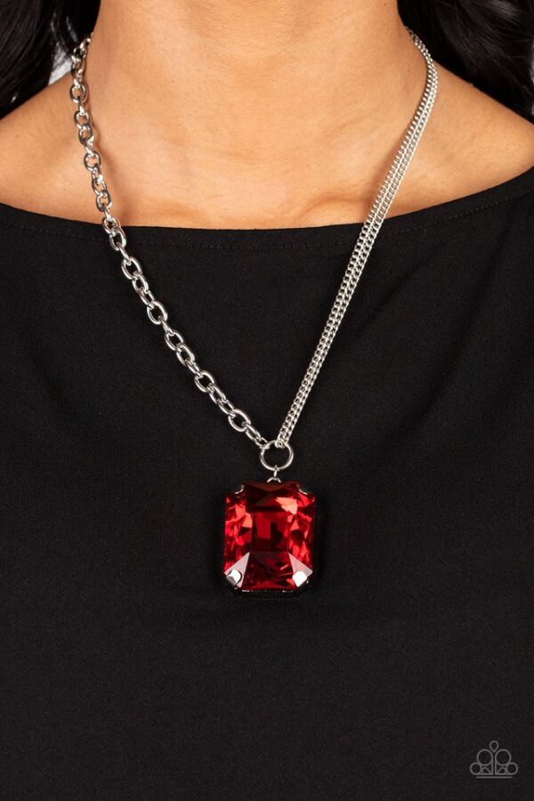 Paparazzi Necklace ~ Instant Intimidation - Red