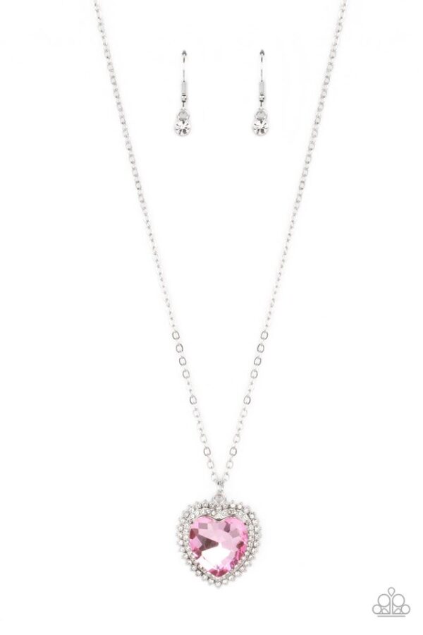 Paparazzi Necklace ~ Sweethearts Stroll - Pink