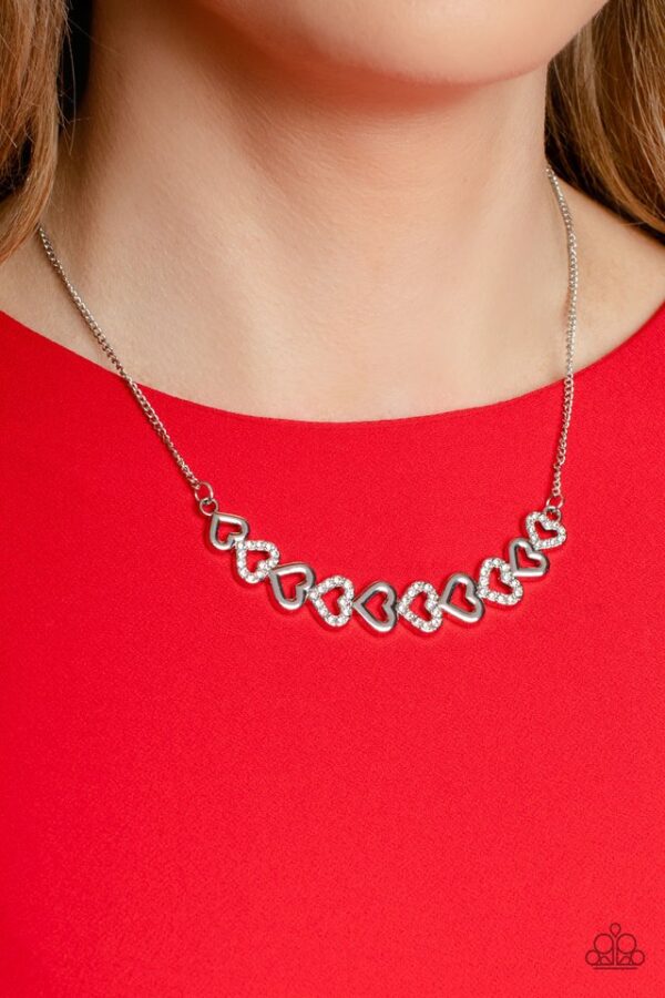 Paparazzi Necklace ~ Sparkly Suitor - White