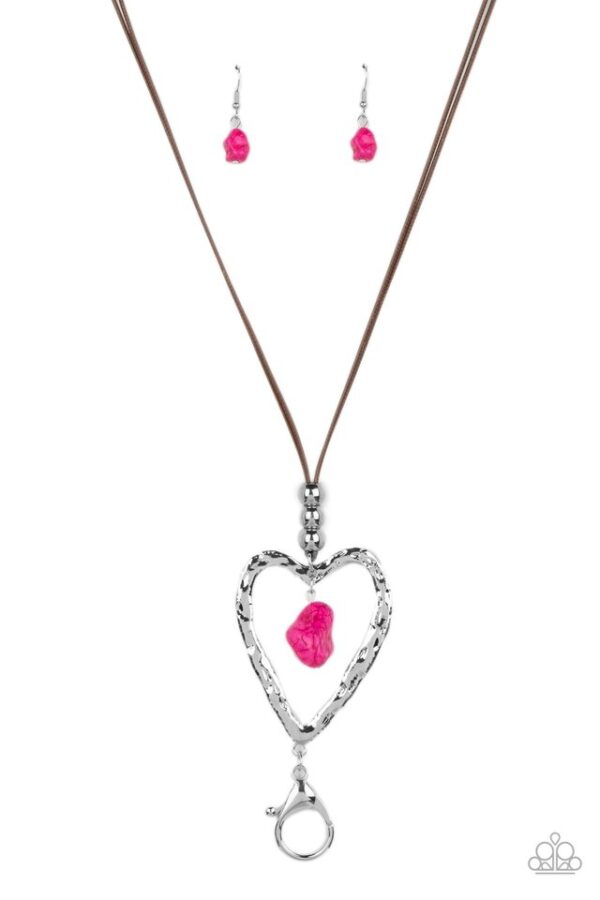 Paparazzi Necklace ~ Santa Fe Sweetheart - Pink