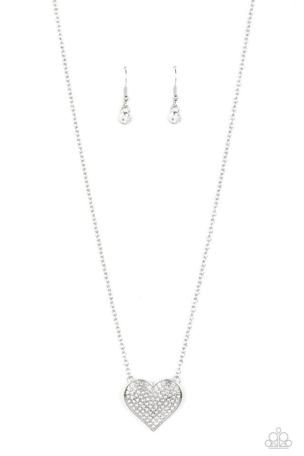 Paparazzi Necklace ~ Spellbinding Sweetheart - White