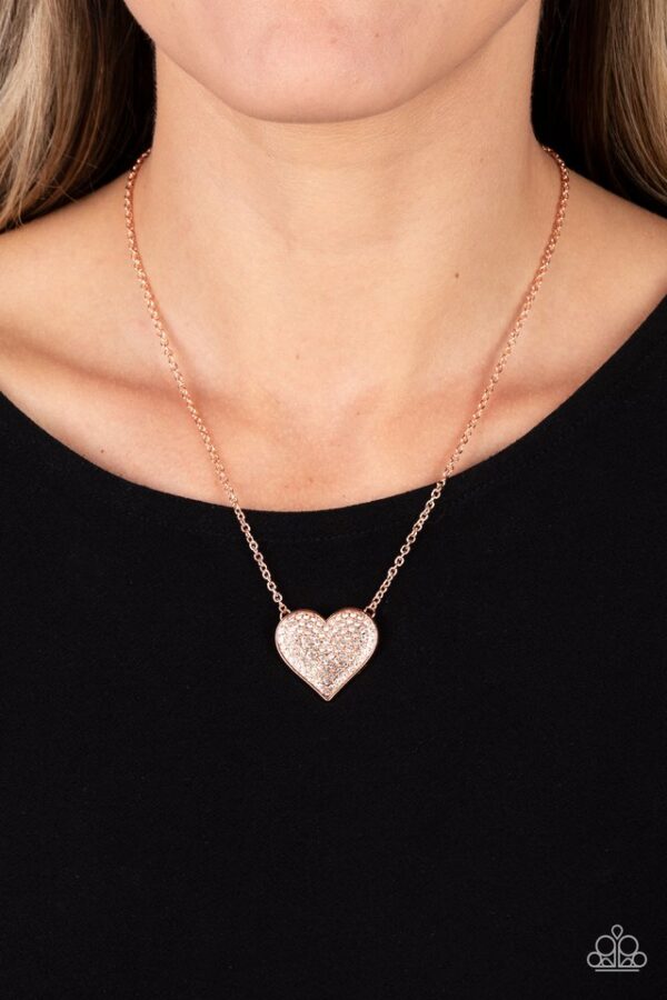 Paparazzi Necklace ~ Spellbinding Sweetheart - Copper