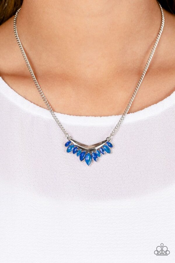 Paparazzi Necklace ~ Flash of Fringe - Blue