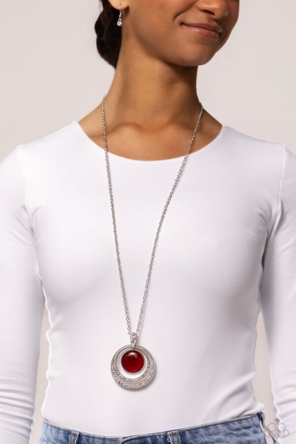 Paparazzi Necklace ~ Cats Eye Couture - Red