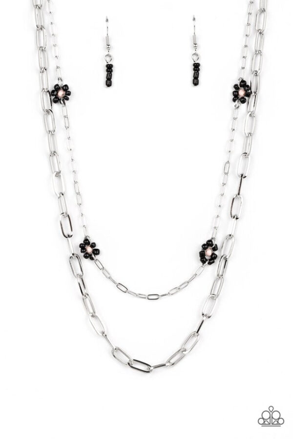 Paparazzi Necklace ~ Bold Buds - Black