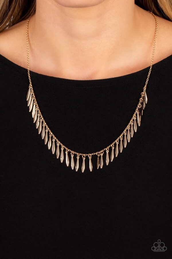 Paparazzi Necklace ~ Striking Sheen - Gold