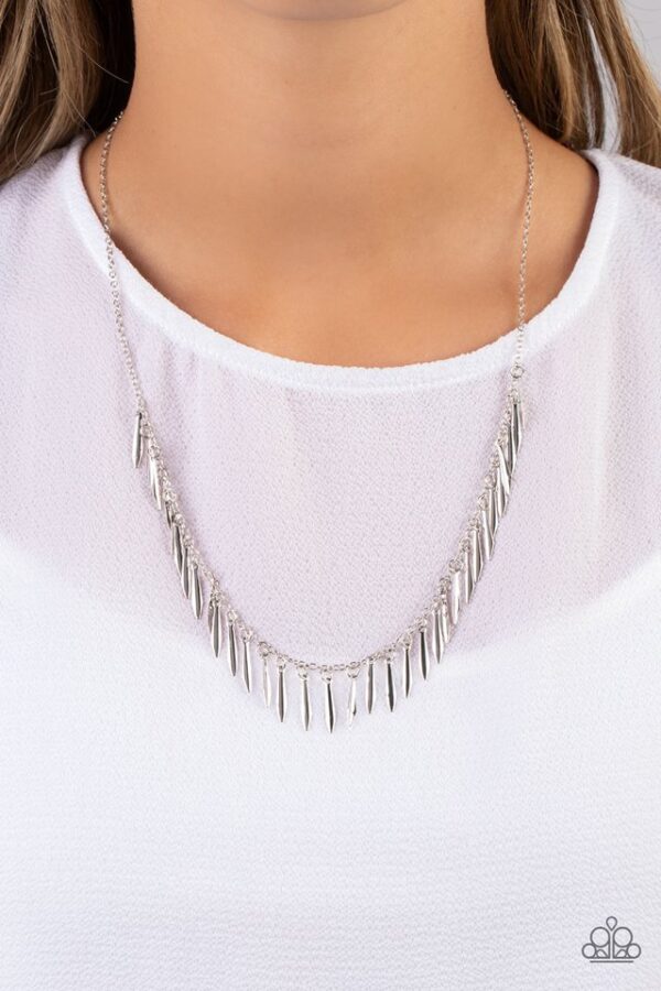 Paparazzi Necklace ~ Striking Sheen - Silver