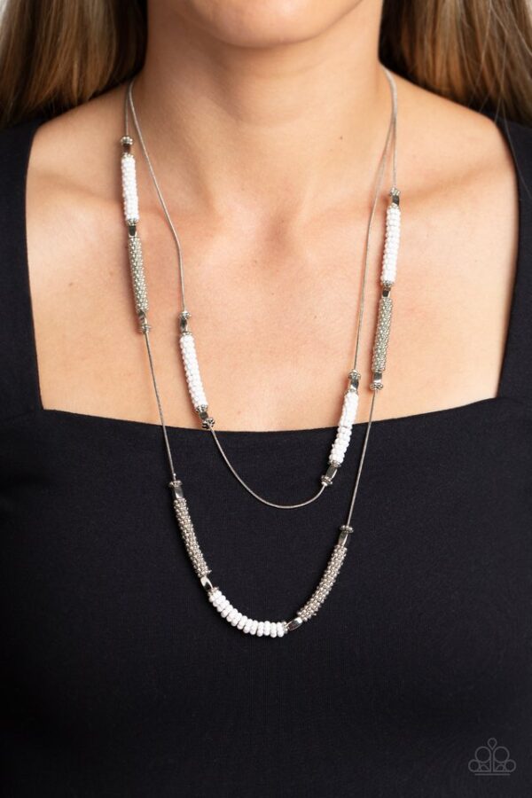 Paparazzi Necklace ~ Caviar Chic - White