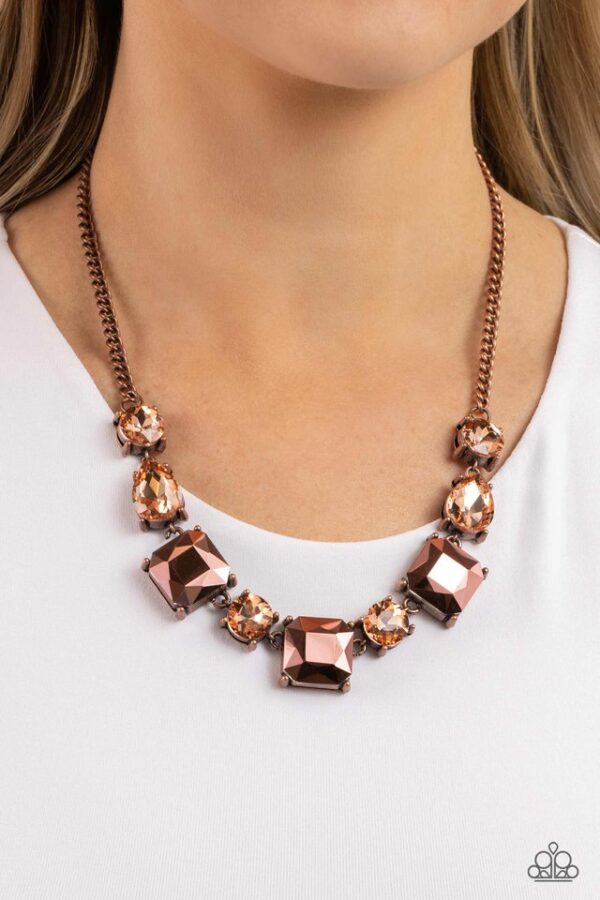 Paparazzi Necklace ~ Elevated Edge - Copper