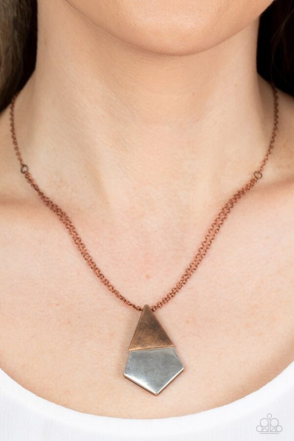 Paparazzi Necklace ~ Posh Pyramid - Copper