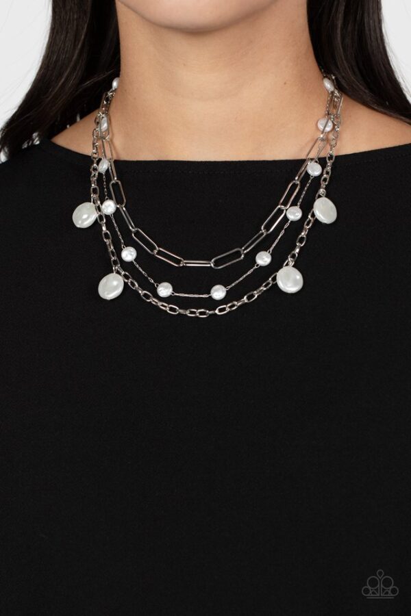 Paparazzi Necklace ~ Blissful Ballad - White