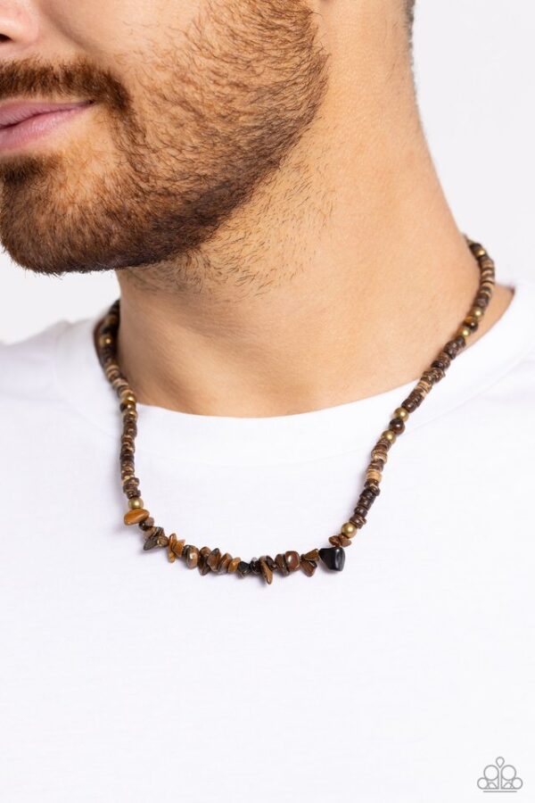 Paparazzi Necklace ~ Wild Woodcutter - Brass