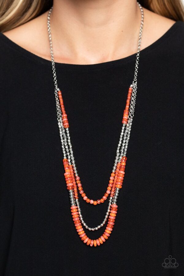 Paparazzi Necklace ~ Newly Neverland - Orange