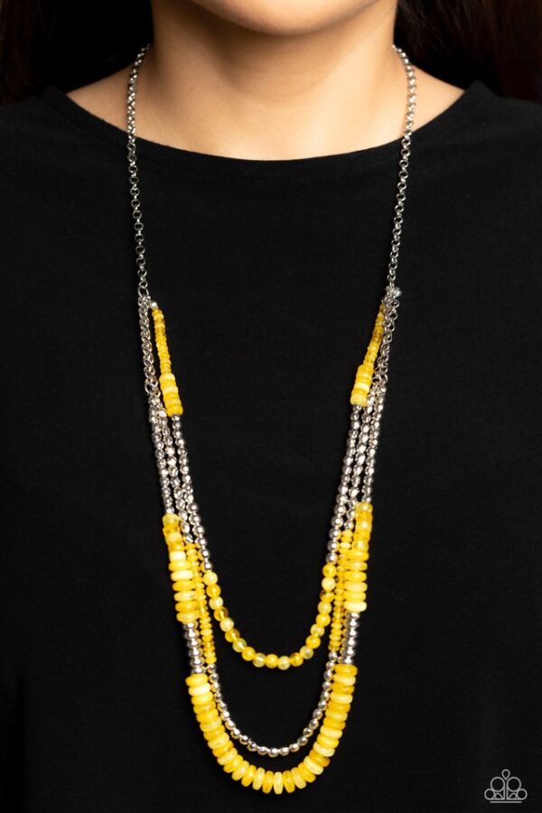 Paparazzi Necklace ~ Newly Neverland - Yellow